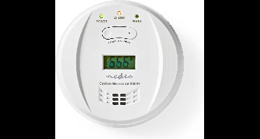 Nedis Koolmonoxidemelder – 10 Jaar Sensor en Display – Voldoet aan Europese Norm EN50291