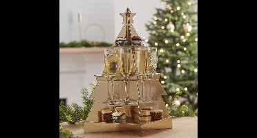 Ginger Ray 3D kerstboomstand - Voor champagneglazen en hapjes in kerst