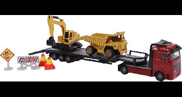 2-play Dieplader Diecast Bouwvoertuigen 24 Cm 5-delig Multicolor