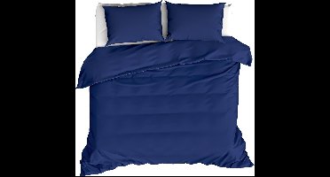 Moodit Dekbedovertrek Basil Navy Blue - Lits Jumeaux - 240 x 220 cm - Katoen