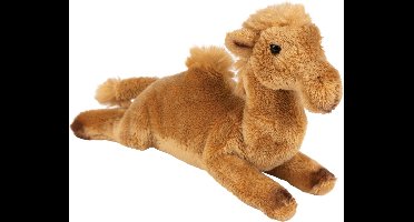 Suki Gifts Knuffel - kameel - bruin - 15 cm - knuffeldier