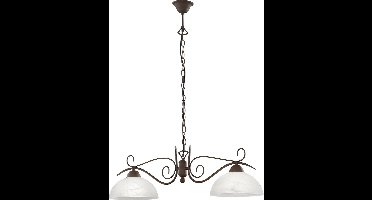 REALITY COUNTRY - Hanglamp - Roestkleur - excl. 2x E27 4 W - Plafondbevestiging - In hoogte verstelbaar