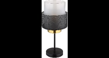 Globo - tafellamp - Olga - zwart - glas - Ø 18cm - E27 - 15709T