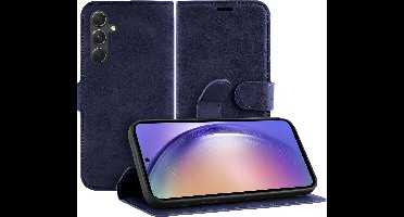 Just in Case hoesje geschikt voor Samsung Galaxy A54 Hoesje met Pasjeshouder - Premium Bookcase - Blauw