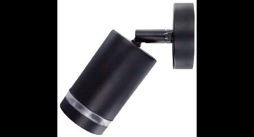Integral wandlamp verstelbaar zwart IP65 voor 1x GU10 LED lamp (niet inbegrepen) Buitenlamp | GU10 | Max 1x 5W exclusief