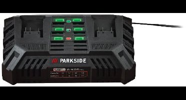 PARKSIDE® Dubbele accu oplader 2x 4,5 W - 200W - Compatibel met alle accu's uit de Parkside® 20V familie