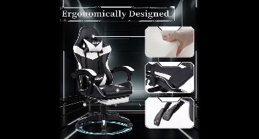 Gamingstoel – Gamestoel – Gaming Chair – Game Stoel – Bureaustoel – Verstelbare Lendensteun – Draaibare Neksteun – Aluminium Frame – Roze