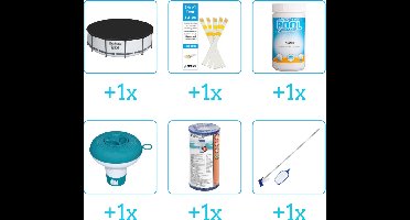Zwembad Accessoirepakket voor Bestway Steel Pro MAX Zwembad - 427x84 cm - Rond - Met filterpomp - Bestway - 56595 - 6-delig