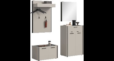 xonox.home Garderobecombinatie Emil Kasjmier Melamine B/H/D: 165x190x40 cm