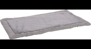 Hondenkussen – Benchkussen – Xyra Rechthoekig Grijs – zacht pluche hondenkussen voor hondenbench en draadkooi – XXL – 116cm
