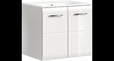 xonox.home Ice wastafel incl. wasbak (B/H/D: 60x55x46 cm) in hoogglans wit, dieptrek