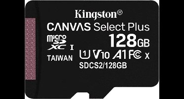 Kingston - SDHC Geheugenkaart - Class 10 - Inclusief adapter - 128 GB