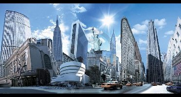 Kunstdruk Nyss - N,Y,Highlights 100x50cm