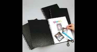 Notitieboek, afm 23x30,5 cm, 120 gr, zwart, 1 stuk