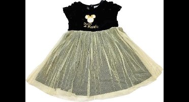 Disney Minnie Mouse jurkje velours zwart/goud maat 86 (24 maanden - 86 cm)