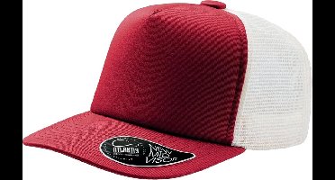 Atlantis Mid Visor 5 Panel Trucker Cap opnemen (Rood)