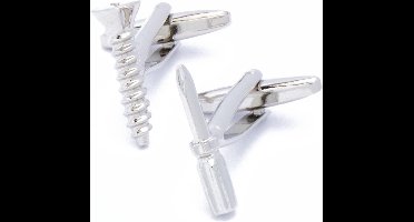 Manchetknopen - Schroevendraaiers en Schroef Zilverkleurig