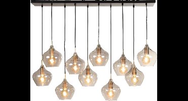Light & Living Rakel Hanglamp - Antiek Brons/Smoke - 10L - 124x35x60cm