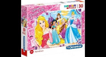 Clementoni - Superkleur puzzel - Disney Princess - 30 Stukjes