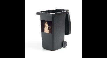 Container sticker Edouard Manet (vierkant) - A Young Lady in 1866 - Edouard Manet Klikosticker - 40x40 cm - kliko sticker - weerbestendige containersticker