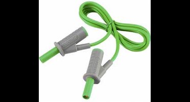 VOLTCRAFT MSB-501 Veiligheidsmeetsnoer Banaanstekker 4 mm Banaanstekker 4 mm 1.00 m Groen 1 stuk(s)