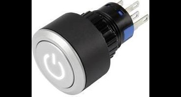 TRU COMPONENTS 1303032 LAS1-AWY-11T/W/12V/P Druktoets 250 V/AC 3 A 1x uit/(aan) Moment Wit IP65 1 stuk(s)