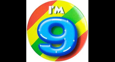 Paper Dreams Button 9 jaar - 55mm