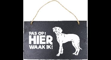 Paper Dreams Waakbord Pronkrug 15 X 25 Cm Leisteen Zwart