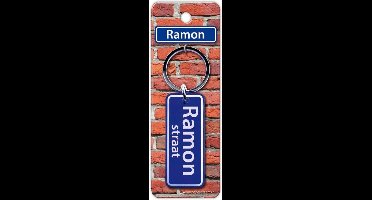 Paper Dreams Sleutelhanger Straatnaam Ramon 9 Cm Staal Blauw