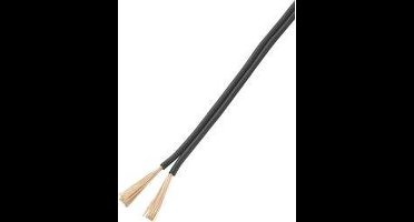 TRU COMPONENTS 93030c529 Draad 2 x 0.75 mm² Zwart 25 m
