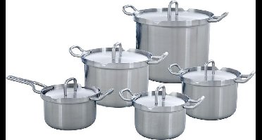 BK Q-linair Master 5-delige Pannenset - Veilig afgietsysteem - RVS - PFAS-vrij