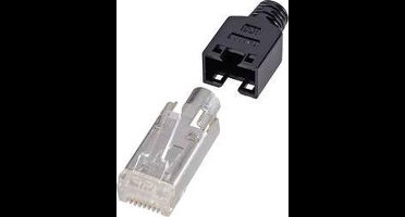 Renkforce H9540.4-10 RJ45-connector, afgeschermd CAT5e Stekker, recht Aantal polen: 8P8C Zwart 10 stuk(s)