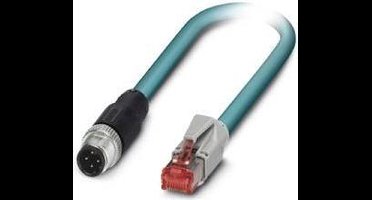 Phoenix Contact 1403497 M12 / RJ45 Netwerkkabel, patchkabel CAT 5, CAT 5e SF/UTP 0.50 m Blauw Snagless 1 stuk(s)