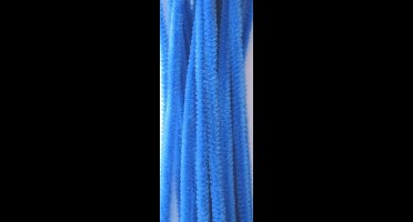 Chenille blauw 6 milimeter x 30 centimeter 20st