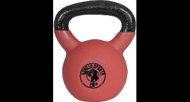 Gorilla Sports Kettlebell - Gietijzer - Vinyl - Gewicht - Rood - 28 kg