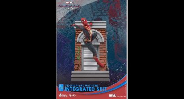 Beast Kingdom Toys SpiderMan Beeld/figuur Integrated Suit Closed Box Version 16 cm No Way Home D-Stage PVC Diorama Multicolours