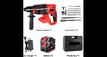 Accuboormachine - Elektrische - Boormachine - Borstelloze - 2000W - 10600IPM - Krachtige Schroefboormachine - met 2 Batterijen 588VF Inclusief EU Stekker