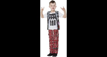 Smiffys - Punk Rocker Kinder Kostuum - Kids tm 12 jaar - Multicolours