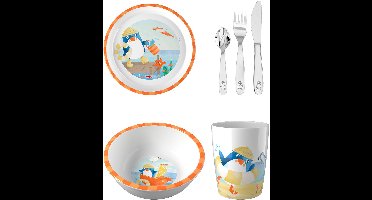 HABA Geschirr-Set Schüssel, Teller, Becher & Besteck