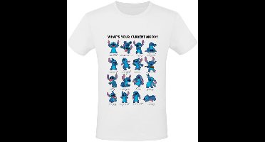 Lilo & Stitch Stitch - What's Your Current Mood Heren T-shirt - wit - M