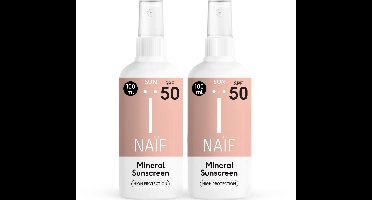 Naïf - Zonnebrand Spray Voordeelset - SPF50 - 2x100ml
