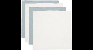 Jollein - Hydrofiele Doek Small 70x70cm - Inbakerdoek - Zacht Katoen - 4 Stuks - Sea Green/Ivory