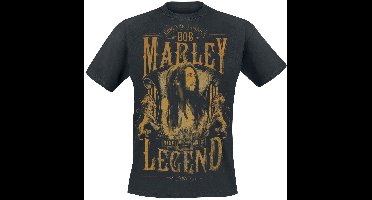 Bob Marley Rebel Legend Heren T-shirt - zwart - 5XL
