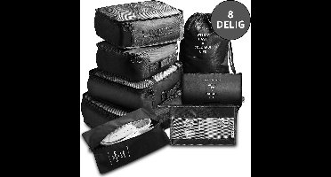 Packing Cubes 8-Delig - Koffer Organizer Set - Bagage Organizers - Tasorganizers - Backpack Organizer - Compression Cube - Travel Backpack Organizer - Kleding Organizer Set Voor Koffer en Backpack - Packing Cubes Backpack - Compression