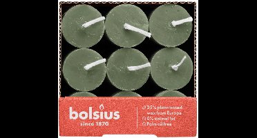 Bolsius Dinerkaars Rustiek Fresh Olive 27 cm - 9 Stuks