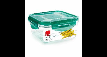 Hermetische Lunchtrommel Ibili 790408 Kristal 800 ml 15,5 x 15,5 x 7 cm Groen