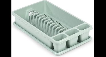 Plasticforte Afdruiprek met lekbak - groen - 45 x 26 cm - afwasrek