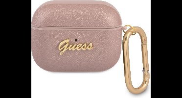 Guess Saffiano Logo AirPods Pro Case - Pink