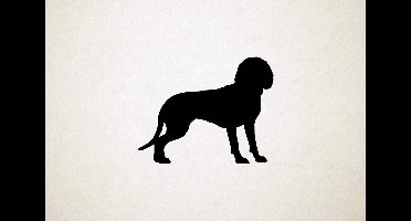 Beierse bergzweethond - Bavarian mountain Scent Hound - Silhouette hond - L - 72x91cm - Zwart - wanddecoratie