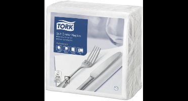 Tork tissue servet 39x39cm 3-laags 1/4-vouw wit 12x100